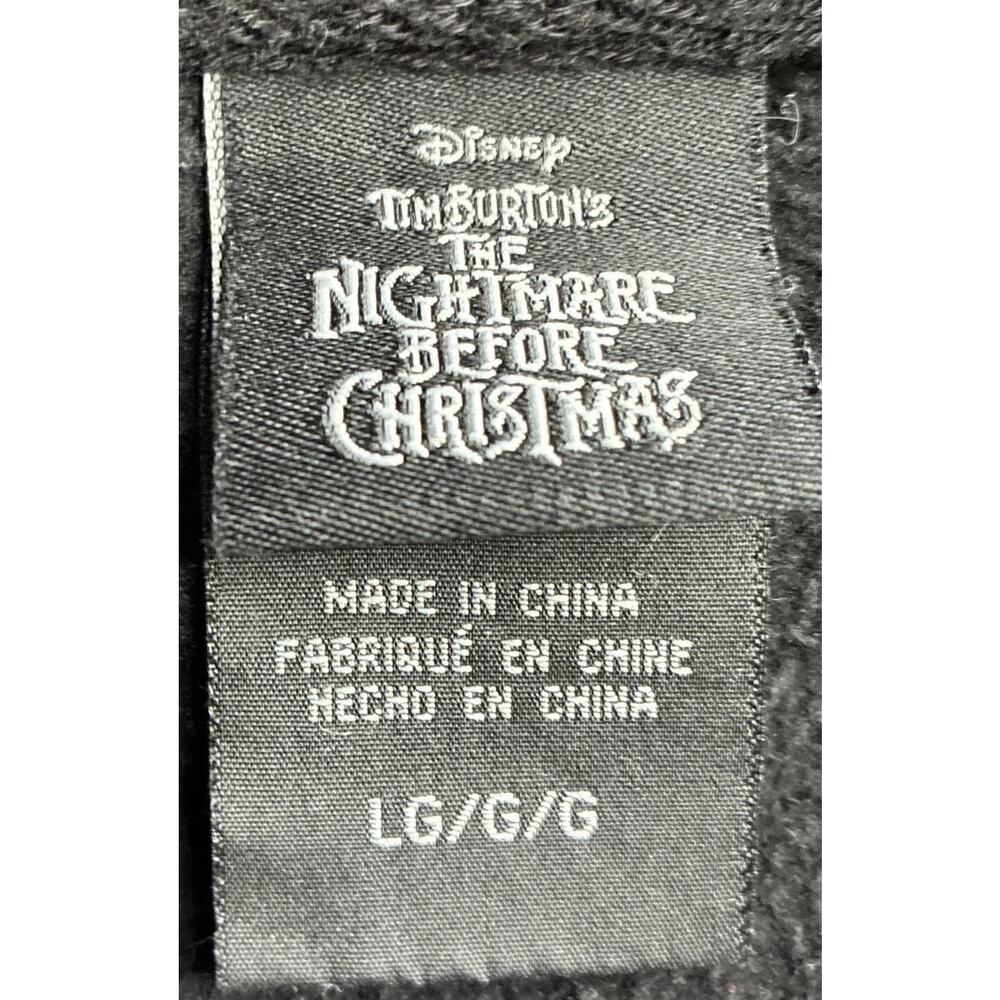 Disney Mens Black Hoodie The Nightmare Before Christmas Jack Skellington L - Picture 3 of 6